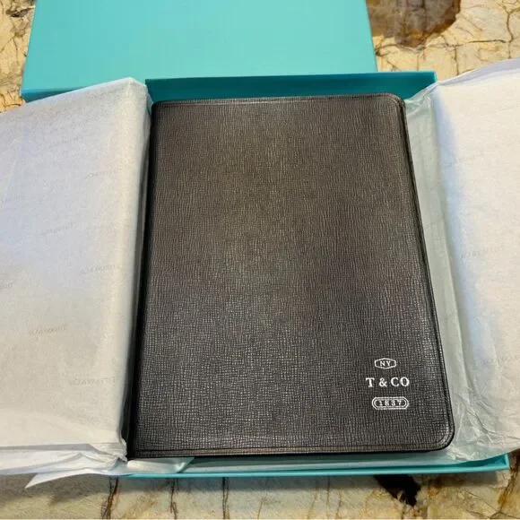 Tiffany & Co Large Black Leather Blue Box 2019 Journal Planner New Never Used - Picture 4 of 14
